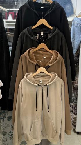 Campera Jersey con Piel