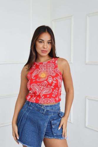 Top Musculosa Estampado C/sol - Miniatura 3