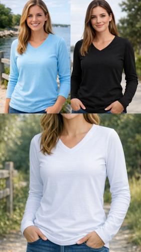Remera Manga Larga Cuello V. - Miniatura 5