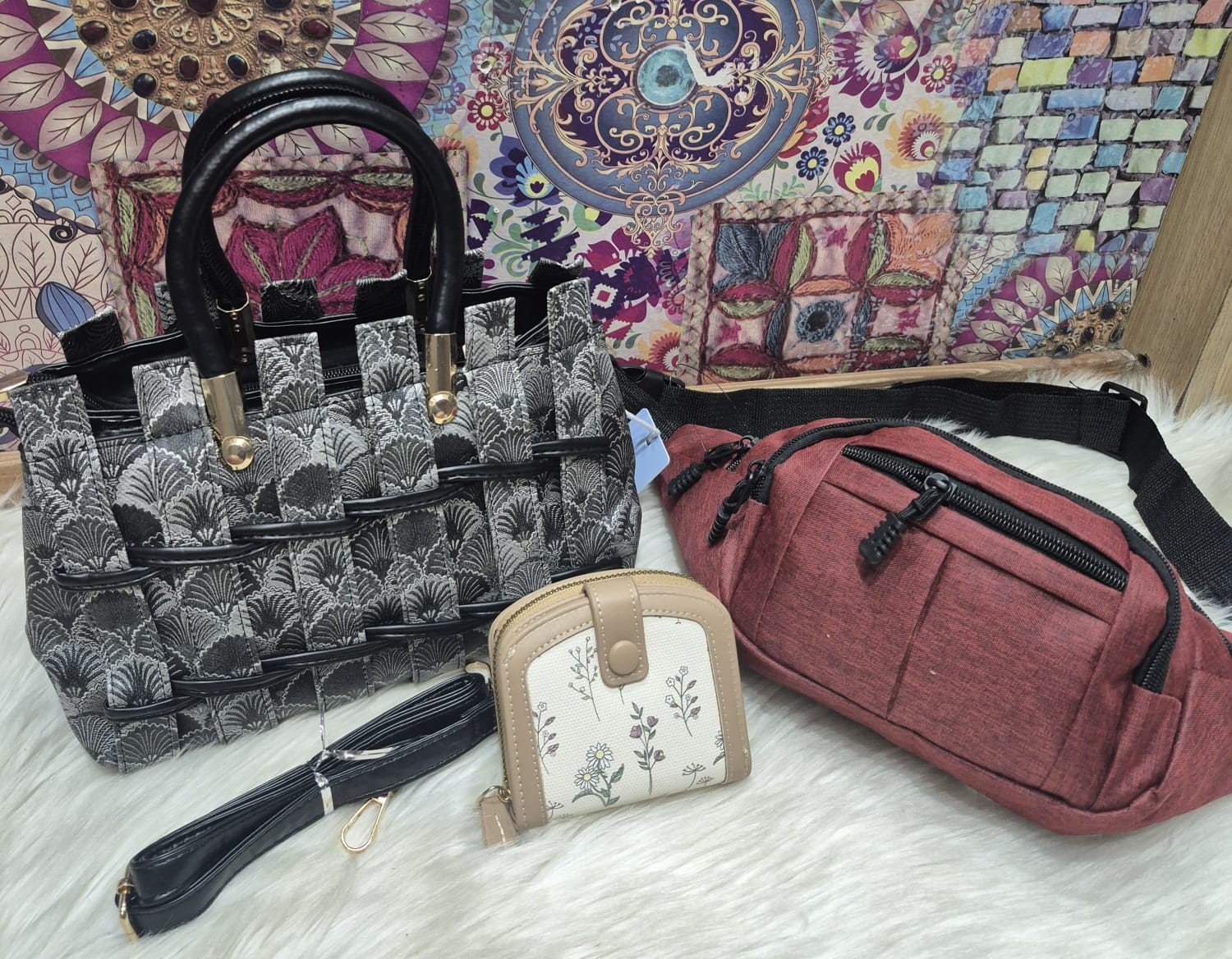 Set de Tres Piezas Carterita Morral,tarjetera,riñonera - Imagen 6