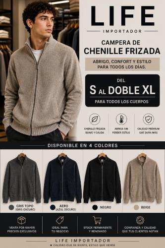 Campera Chenille Frisada
