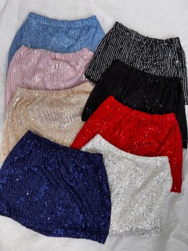 Pollera C/short de Lentejuela