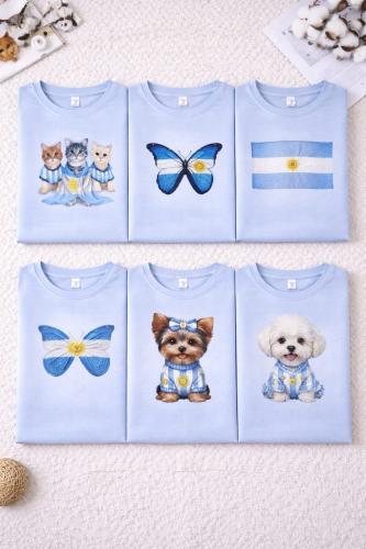 Camiseta Celeste Argentina Algodón Peinado - Miniatura 6