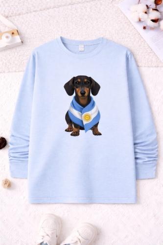 Camiseta Celeste Argentina Algodón Peinado