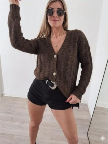 Cardigan con Rulo  por Pedido Acrilica