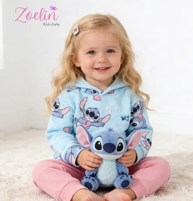 Buzo Stich Disney Plush Rustico Elastizado Excelente Calidad