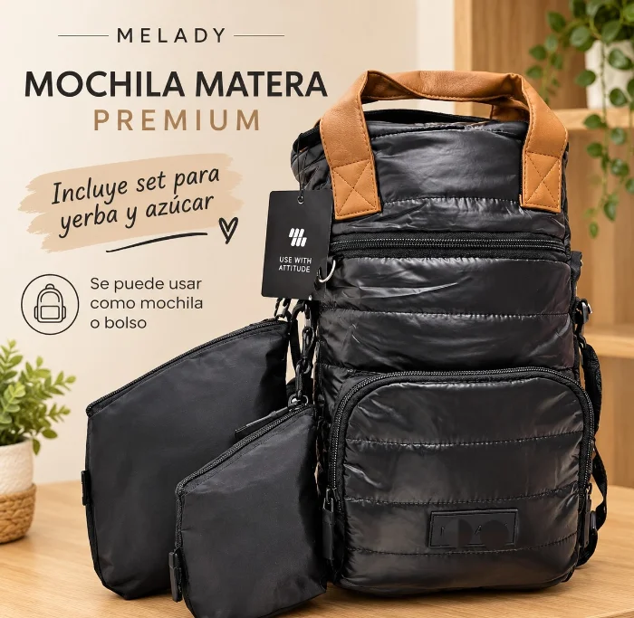 Matera Metalizada con Bolsillo y Set de Chau Latas