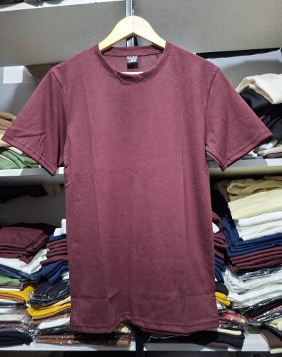 Remeras Básicas Algodón Peinado Bordó