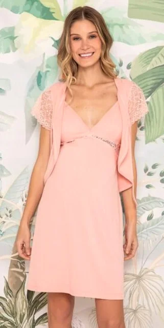Bianca Secreta Art. 25052 Conjunto Maternal Liso con Puntilla Morley. Talles S al Xl