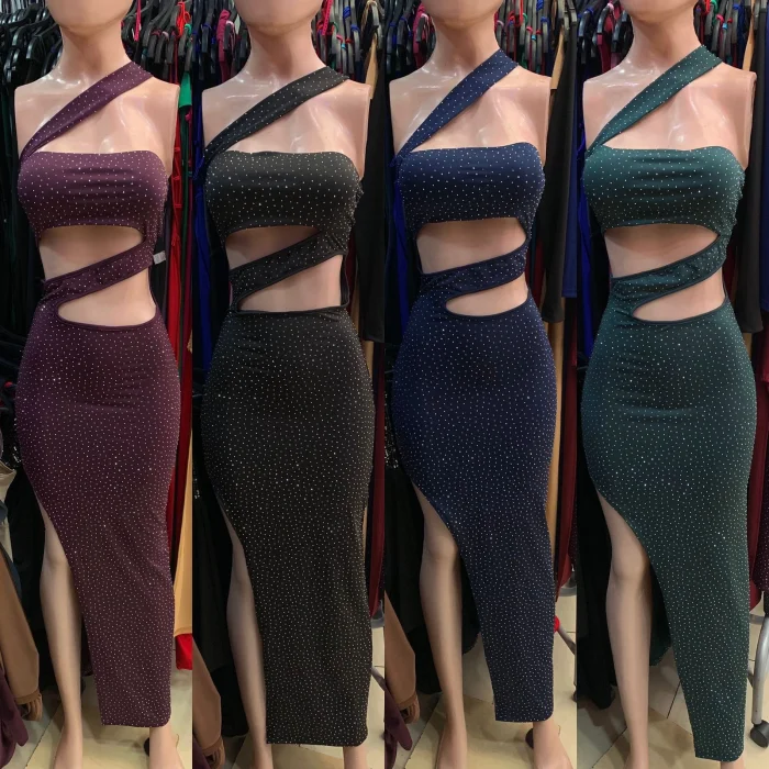 Vestido de Fiesta  Lycra con Strass