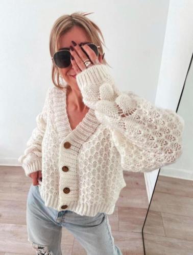 Cardigan de Lana Friz (lara) - Miniatura 1