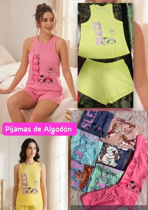 Pijama Dos Piezas Dama Algodón