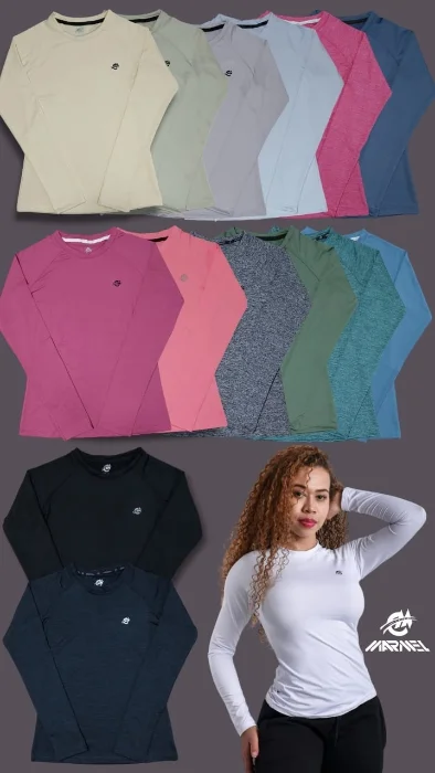 Camisetas Térmicas Jaspeadas Dama