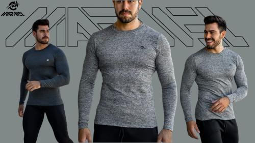 Camisetas Térmicas Jaspeadas de Hombre - Miniatura 2