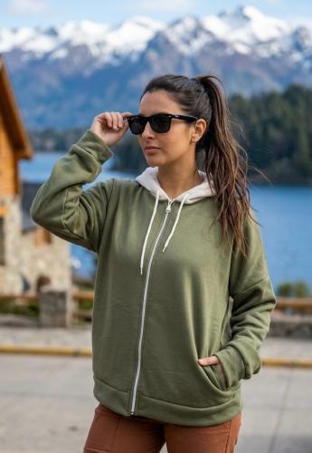 Campera con Piel Bariloche - Miniatura 2