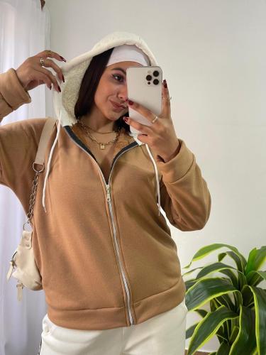 Campera con Piel Bariloche - Miniatura 3