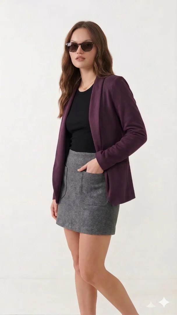 Blazer Largo Suide. Twill , Leer Descripción - Imagen 1