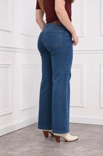 F708a- Wide Leg Azul Clásico - Miniatura 3