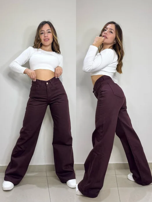 Wide Leg Bordo