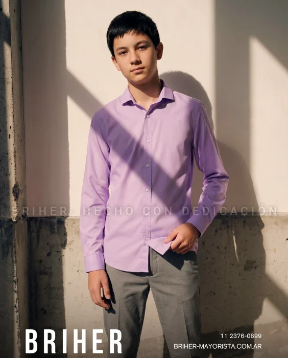 Camisa de Niño en Algodón Elastizado