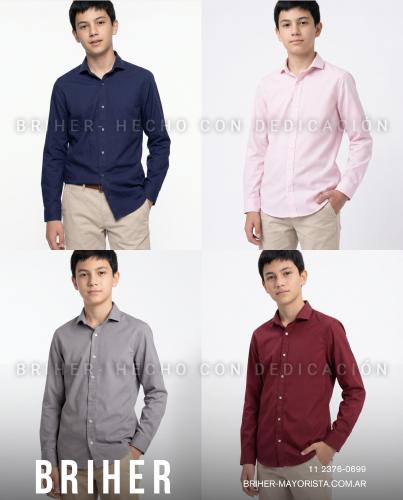 Camisa de Niño en Algodón Elastizado - Miniatura 3