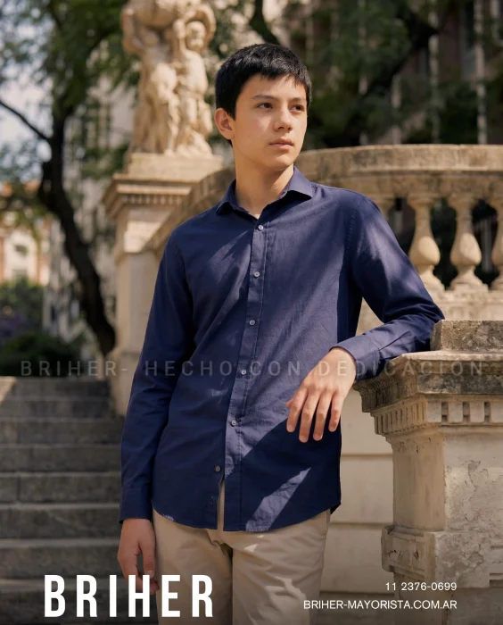 Camisa de Niño en Algodón Elastizado