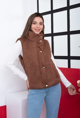 Chaleco Puffer de Gamuza  Premium - Se Vende  por Reservas - Miniatura 3