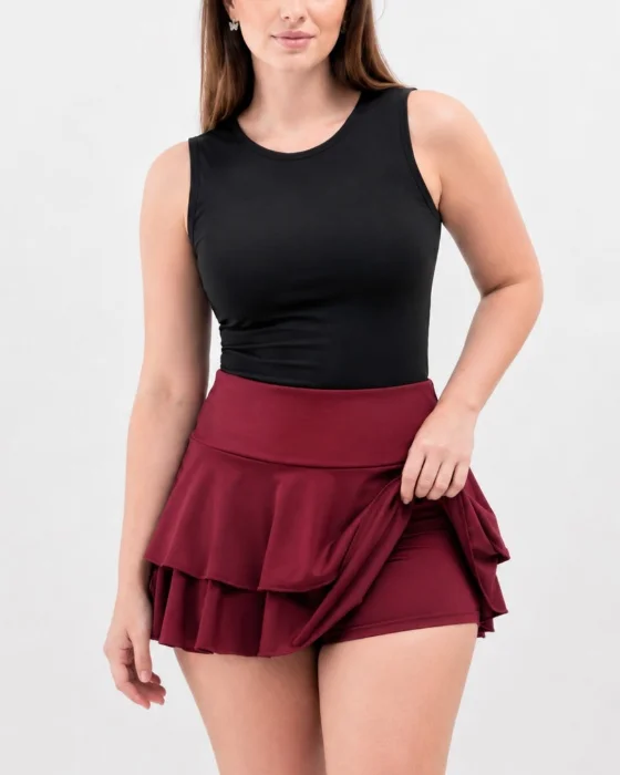 Short Pollera C/volados Microfibra