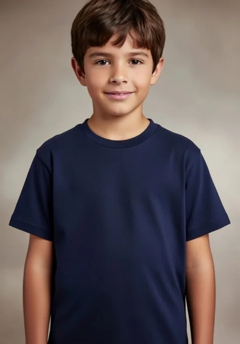 Remera Niño Básico, Algodón Peinado