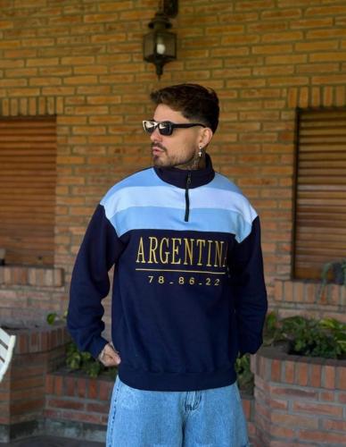 Buzo Argentina Friza Peinada Bordado - Miniatura 2