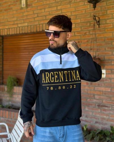 Buzo Argentina Friza Peinada Bordado - Miniatura 3