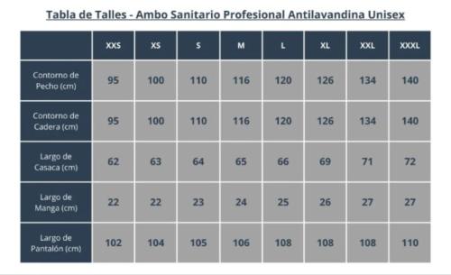 Ambo Sanitario Profesional Antilavandina  Medico/limpieza- Unisex - Miniatura 3