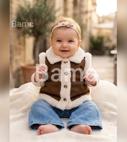 Chaleco Cuero con Piel de Bebe