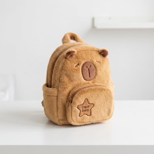 Mochila Infantil  Peluche Capibara  Modelo Liviano Cómodo  Espacioso Niñas Niños - Miniatura 6