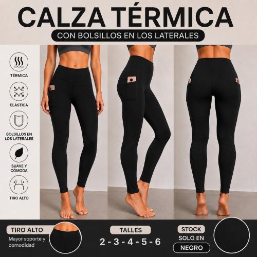 Calza Térmica con Bolsillo en los Laterales