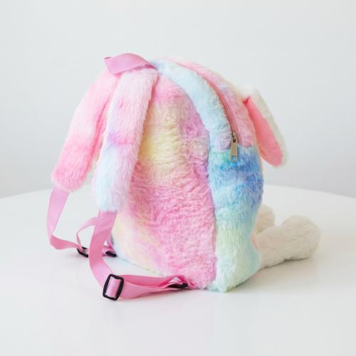 Mochila Infantil Peluche Unicornio Arcoíris Niñas Nenas Suave Liviana Cómoda Moderna - Miniatura 3