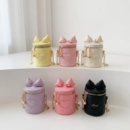 Carterita Infantil Nenas Niñas Moño Cadena Elegante Love Matelaseado Colores Moderno