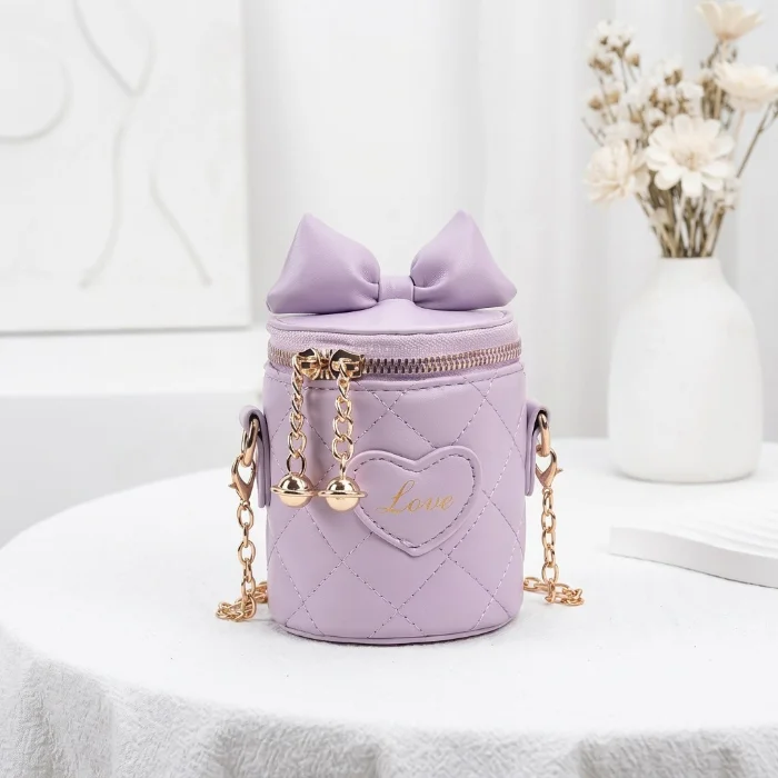 Cartera Infantil Niñas Elegante  Fashion con Moño Modelo Canchero Colores Moderno