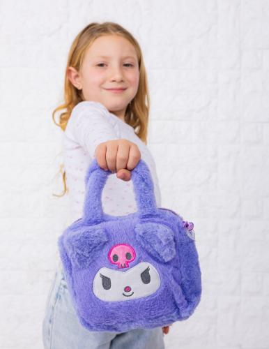Bolso de Mano y Bandolera Kuromi Peluche  Accesorio Infantil Nenas Niñas Alta Calidad - Miniatura 2