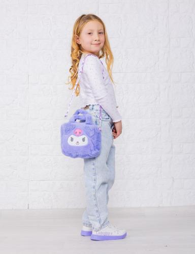 Bolso de Mano y Bandolera Kuromi Peluche  Accesorio Infantil Nenas Niñas Alta Calidad - Miniatura 3