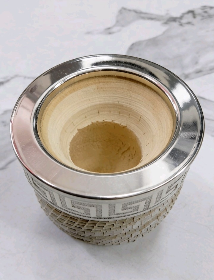 Mate Imperial Trenzado de Calabaza Virola de Alpaca - Imagen 2
