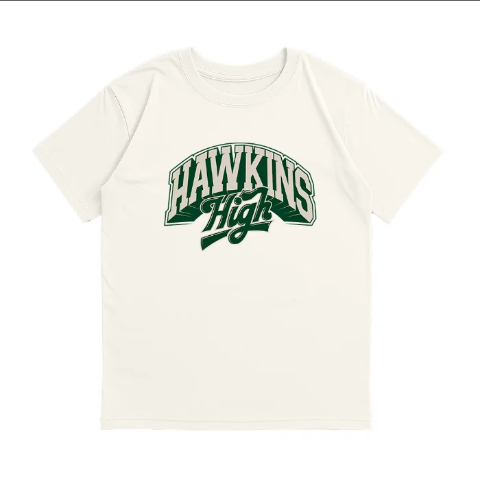 Unisex- Remera Ovsize Stranger Things Hawkins High