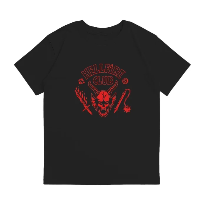 Unisex - Remera Ovsize Stranger Things Hell Fire Club