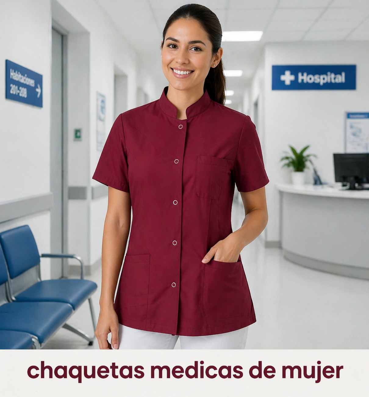 Chaquetas Medicas Cuello Mao - Imagen 2