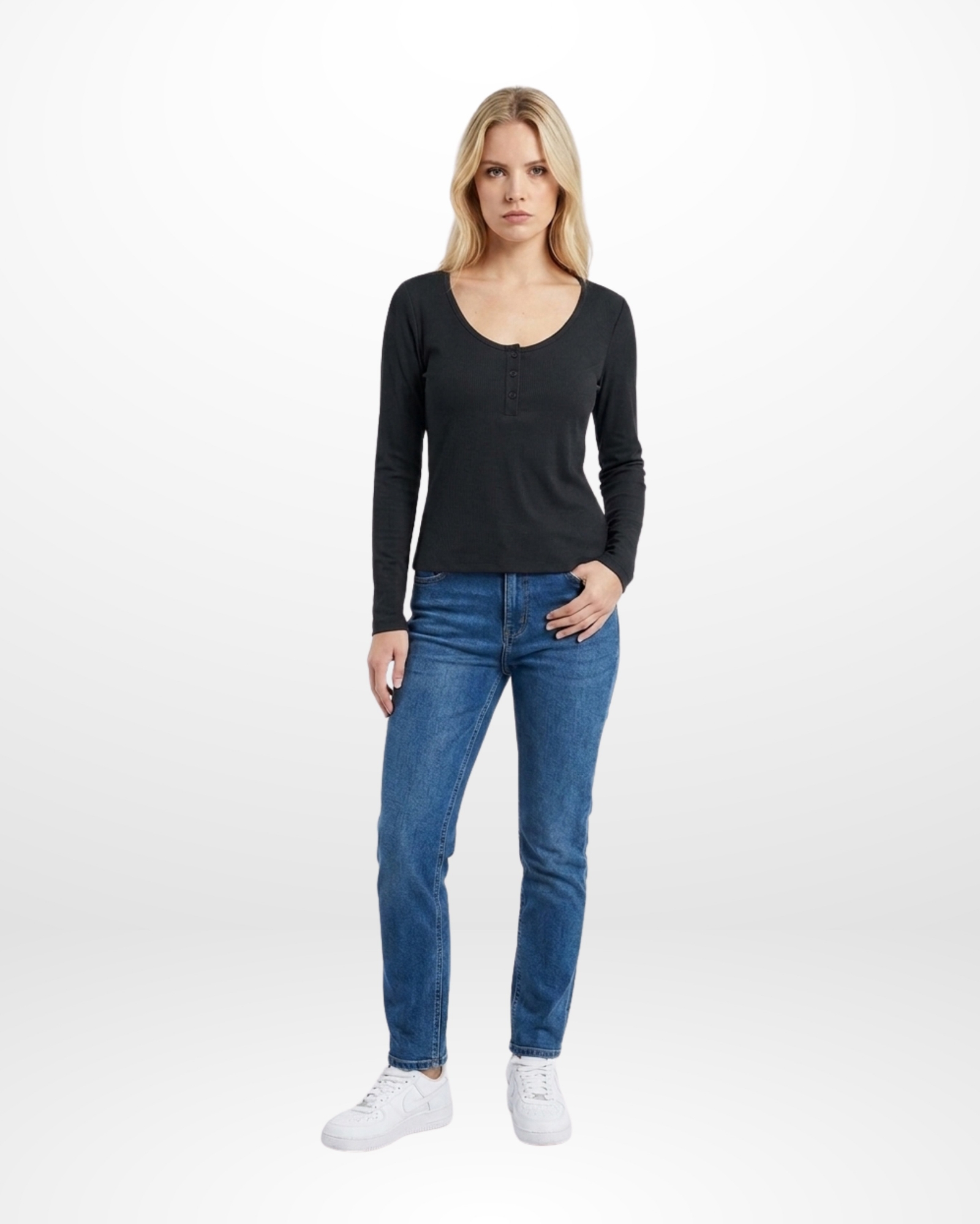Art 2104 Remera Morley con Botones - Imagen 2