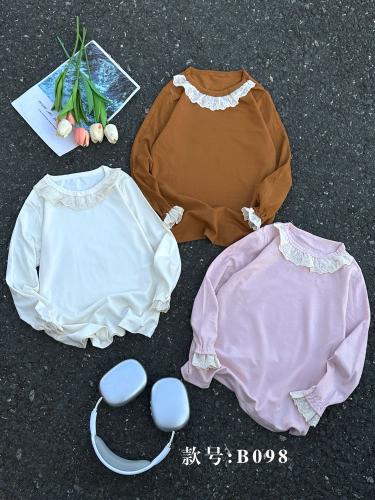 Camisetas Bolado de Encaje en el Cuello y Manga  [nena - Importado] - Miniatura 2