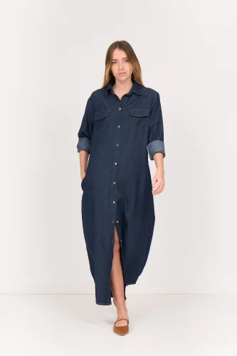 Maxi Camisa ( Azul Oscuro ) T 6, 7