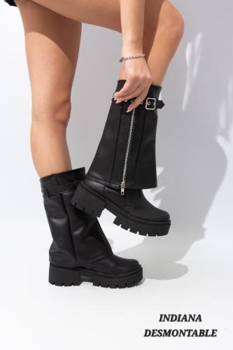 Bota Borcego Caña Media Desmontable Pu Indiana