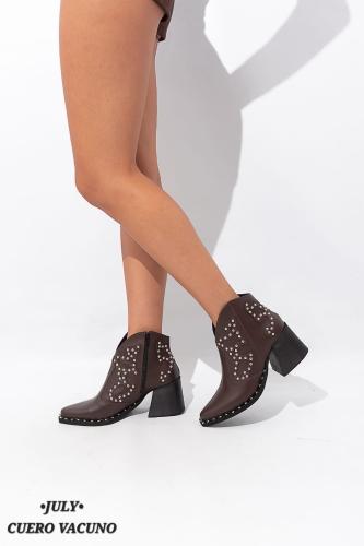 Texana Corta Cuero Vacuno con Tachas July - Miniatura 2
