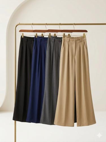 Pantalon Palazzo Sastrero con Pinzas y Elastico Atras -yani - Miniatura 3